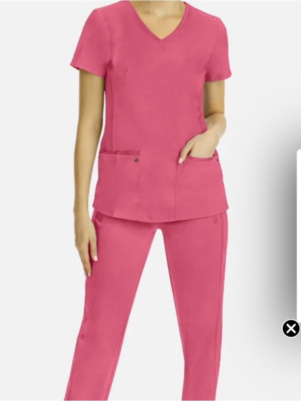 Women's Healing Hands Purple Label V-Neck Scrub Set - Pink